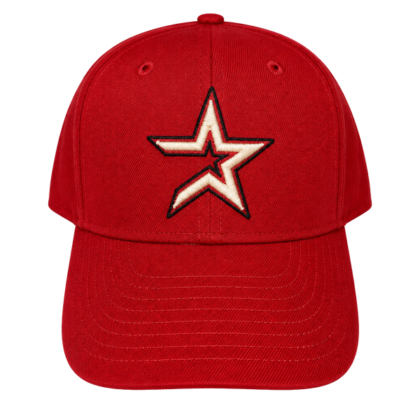 New Era Houston Astros 59FIFTY Hat Size 7 1/8 Red Wool MLB Fitted Cap