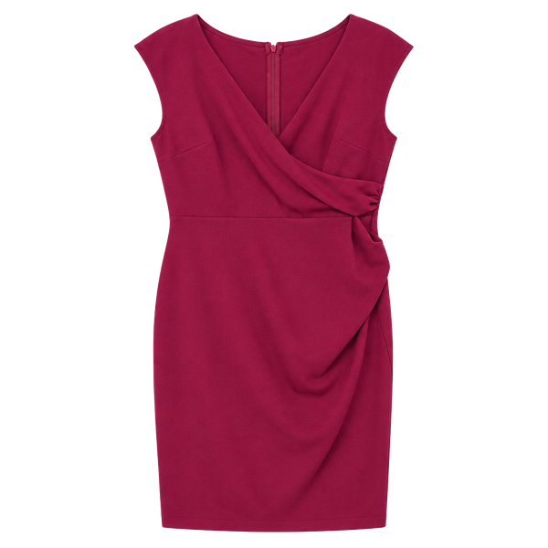 Miusol V-Neck Wrap Sheath Dress Size S Burgundy