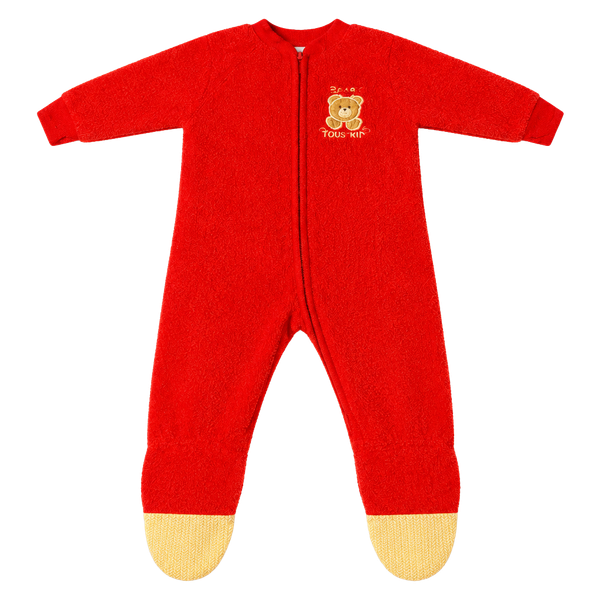 Vintage Okie Dokie Size 18 Months Red Fleece Sleeper