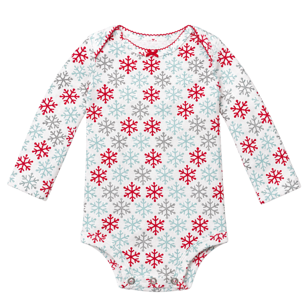 Carter's Snowflake Bodysuit Size 12 Months Long Sleeve Pink Blue