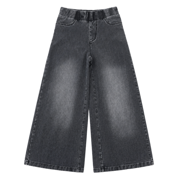 H&M Wide Leg Jeggings Size 4-5Y Black Denim