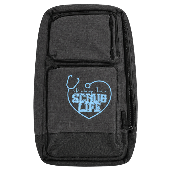 Generic Living the Scrub Life Nurse Sling Backpack Black