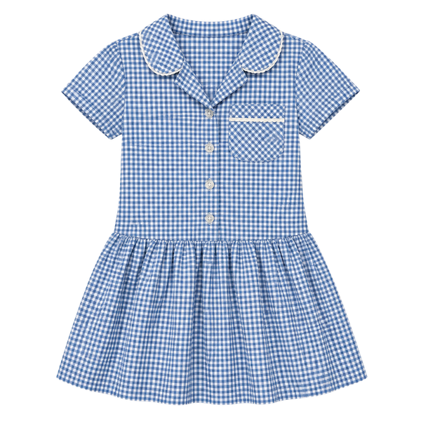 Primark Gingham Dress 5-6 Yrs Blue White 