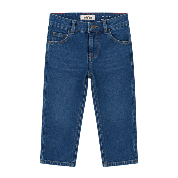 Mini Boden Relaxed Straight Girls Jeans Size 6Y 116CM Blue
