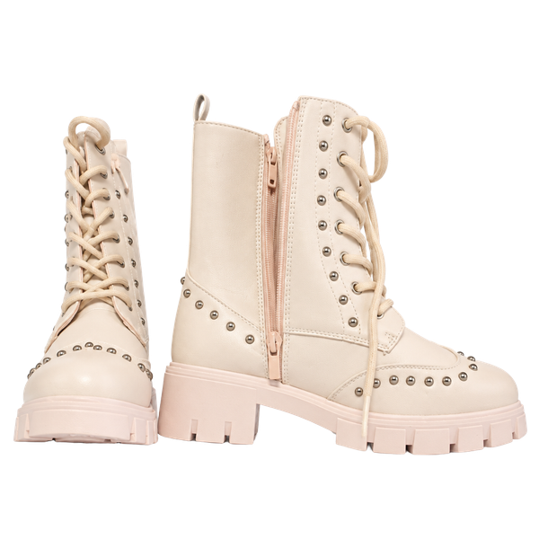 Nova Kids Combat Boots Size 4 Pink Studded Platform Booties