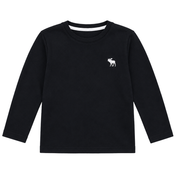 Abercrombie Kids T-Shirt Size 15/16 Black Icon Logo