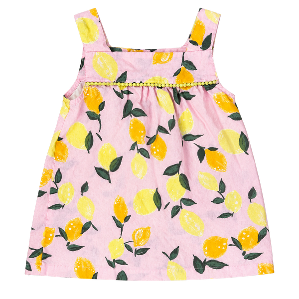 Carter's Kid Lemon Print Tank Top Size 6/6X Pink Sundress