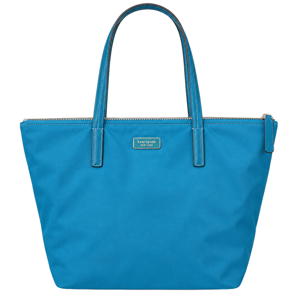 Kate Spade New York Nylon Tote Bag Teal Aqua Bloom