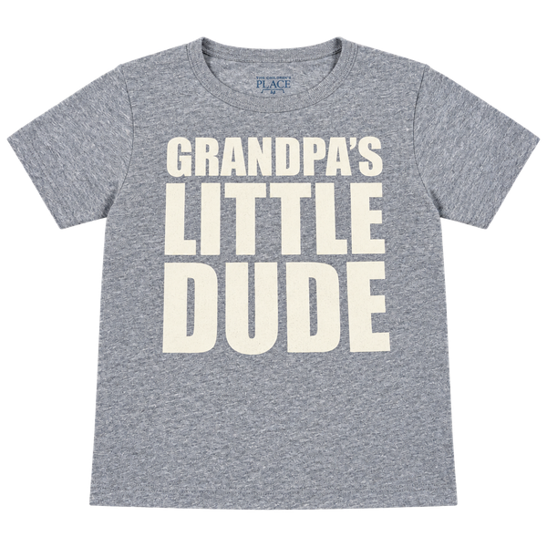 The Children's Place Grandpa's Little Dude T-Shirt Size 3T Blue Heather