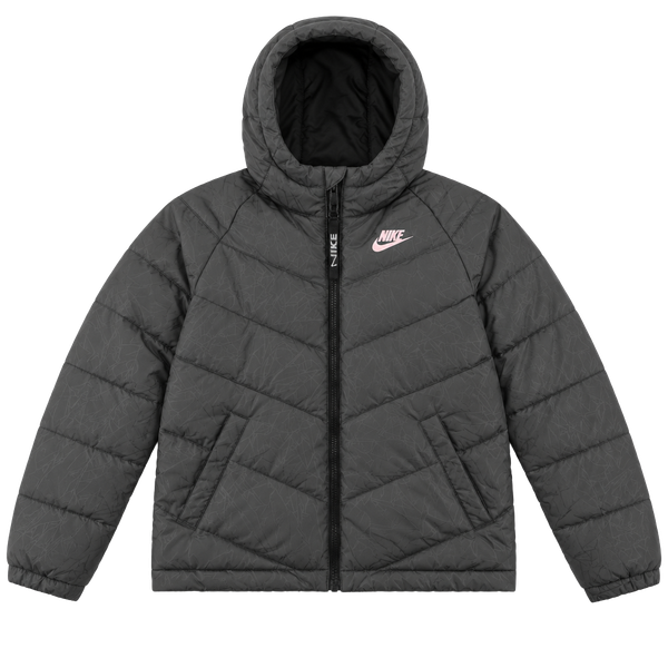 1647 YS Nike Puffer Jacket Black Hooded Winter Coat