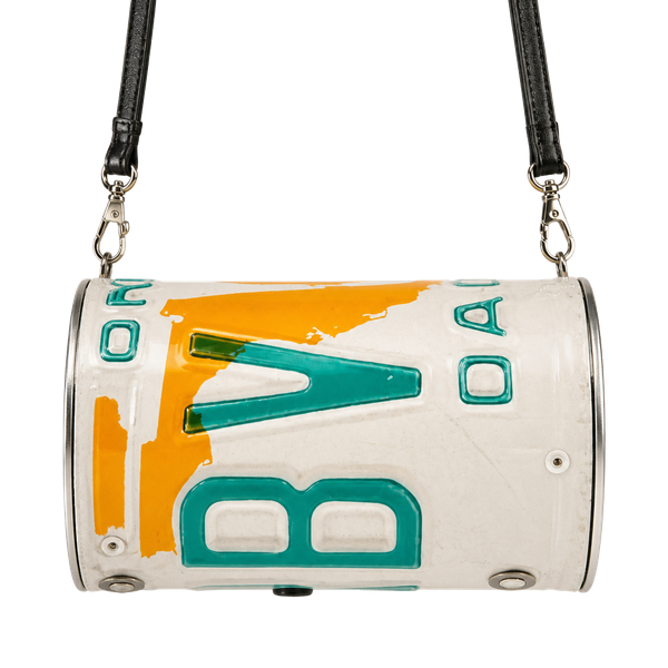 Vintage Florida License Plate Barrel Purse