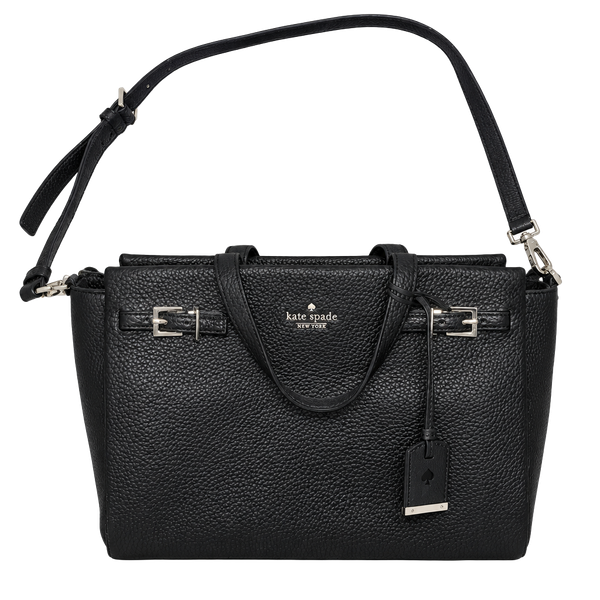 Kate Spade Holden Street Lanie Satchel Black Pebbled Leather