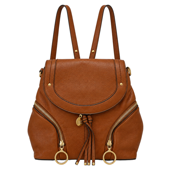 GUC See By Chloé Olga Backpack Caramel Brown Leather