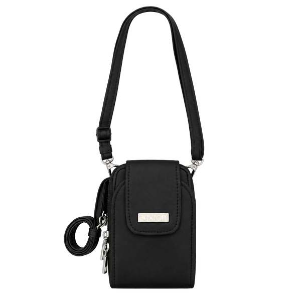 Buxton Black Mini Crossbody Wallet Cell Phone Purse Organizer