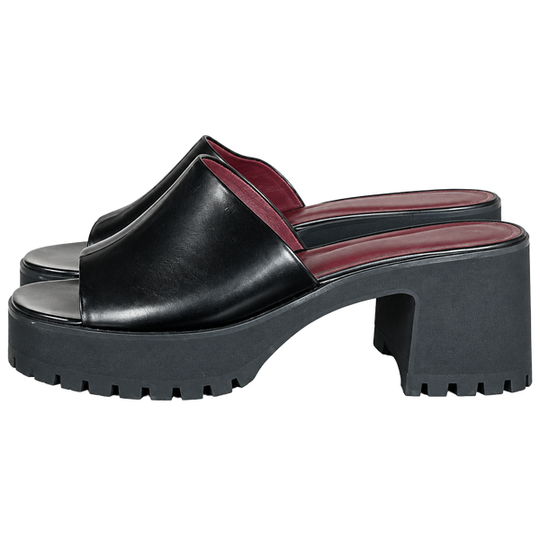 STAUD Black Platform Slide Mules size 38