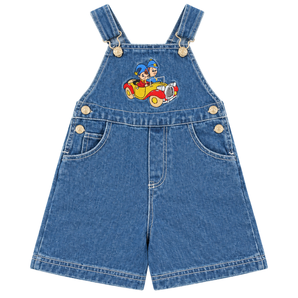 Fashion Zone Denim Overalls Shorts Size 4T Embroidered Car