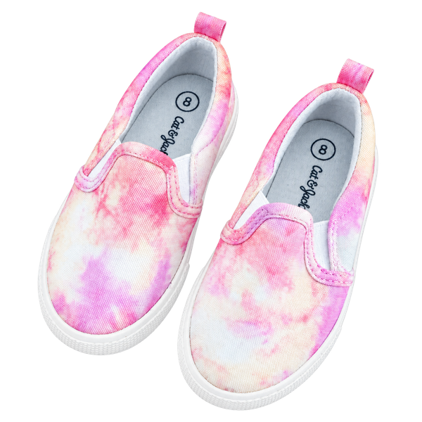 Cat & Jack Slip On Sneakers Size 8 Pink Tie Dye