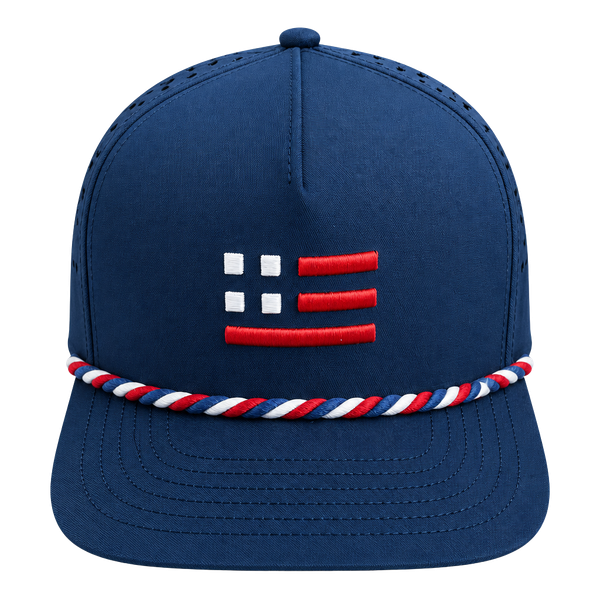 Red State Golf Hat Navy Blue Rope Snapback