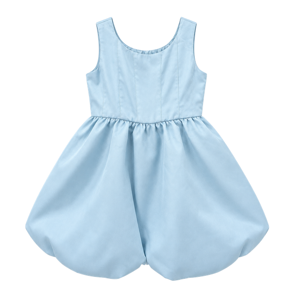 The Children's Place Girls Sleeveless Satin Bubble Dress Light Blue New