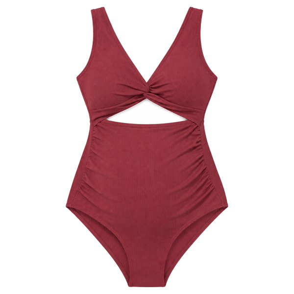 Century Star Maternity Swimsuit Size XL Deep Red