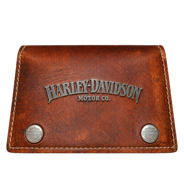 Harley-Davidson Antique Brown Leather Biker Wallet