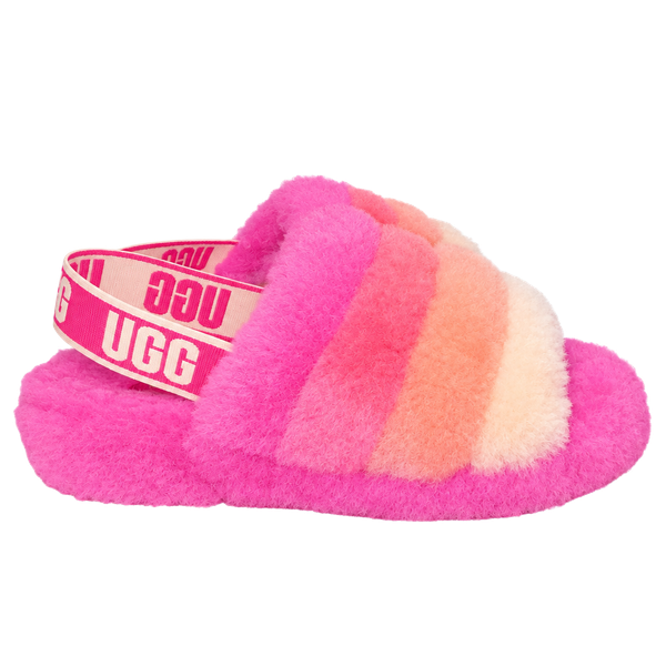 UGG Fluff Yeah Slide Pink Multi Slippers Size 6