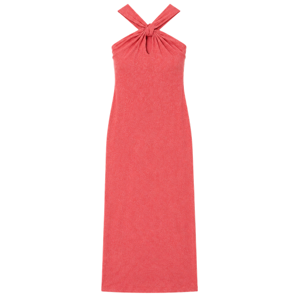 Sundry Keyhole Maxi Dress Size 1 Pink Halter Twist