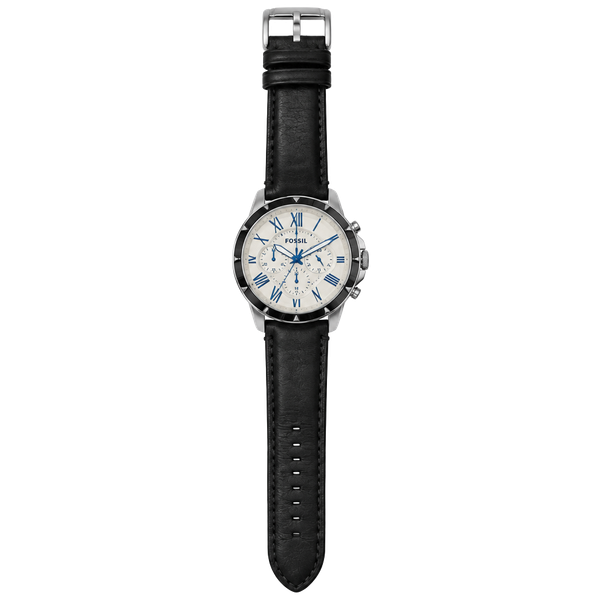 Fossil Grant Chronograph Watch FS4989 Black Leather