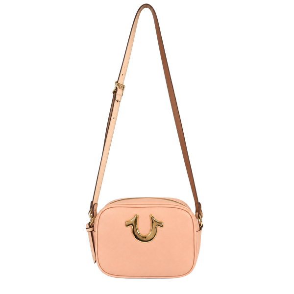 True Religion Pink Horseshoe Crossbody Purse