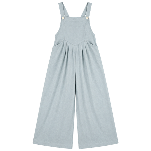 Halara Wide Leg Overalls Size XS Petite Dusty Blue Pintuck Jumpsuit