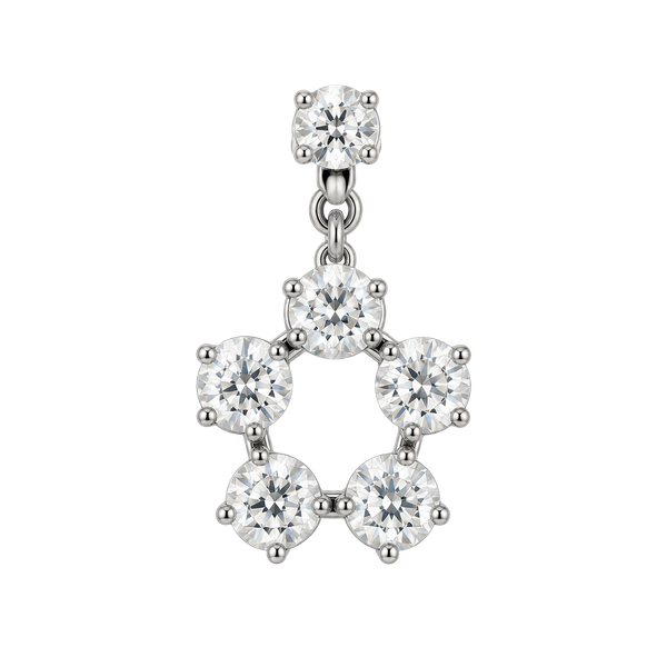 Vintage Clear Rhinestone Screw-Back Earrings Silver-Tone
