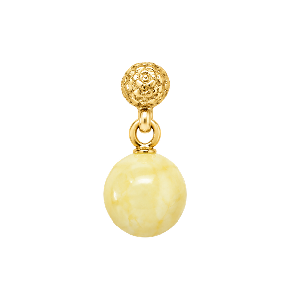 Vintage Goldtone and White Bead Drop Dangle Earrings
