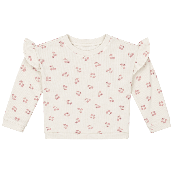 Carter's Thermal Pullover Size 3T Cherry Print Ruffle Shoulder
