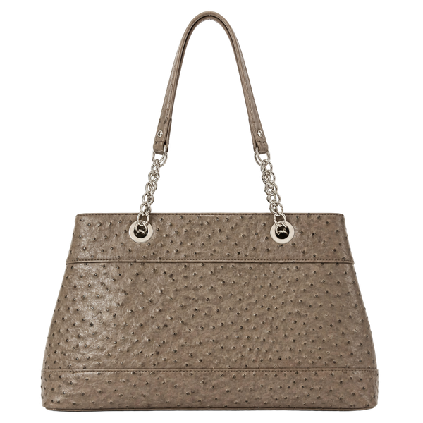 Kelly & Katie Tan Faux Ostrich Leather Shoulder Bag Purse Tote - NWOT