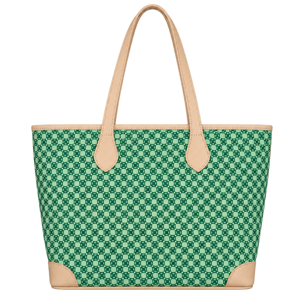 Dominie The Isabella Canvas Tote Bag Green Monogram NWT