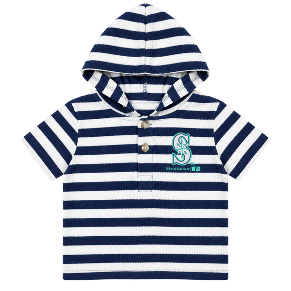 Genuine merchandise  MLB Seattle Mariners Striped Hooded Bodysuit