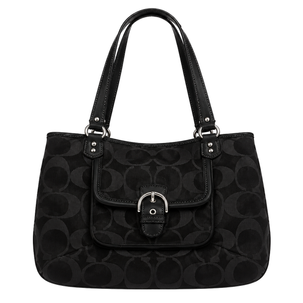 Coach Campbell Signature Izzy Fashion Satchel Purse Black