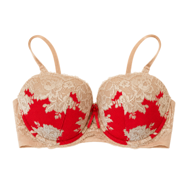 Victoria's Secret Balconet Bra Size 36D Nude Red