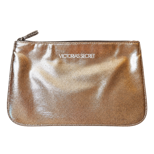 Victoria's Secret Metallic Cosmetic Pouch Gold Bag