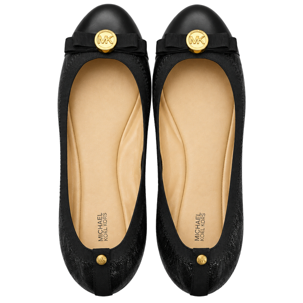 Michael Kors Dixie Ballet Flats Size 9M Black Leather