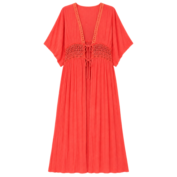 Easel Los Angeles Kimono Maxi Cover Up Size M Orange