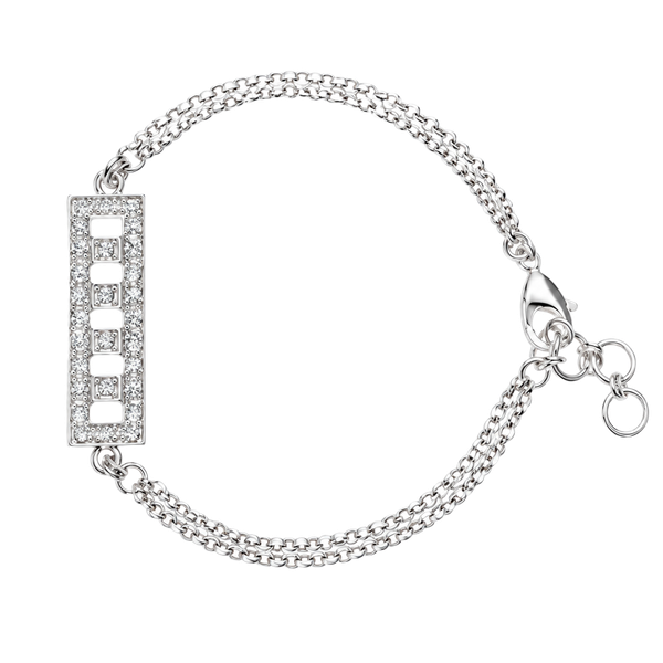 Lillian Silver Bling ID Chain Bracelet