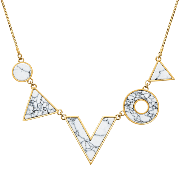 Geometric Howlite Necklace Set