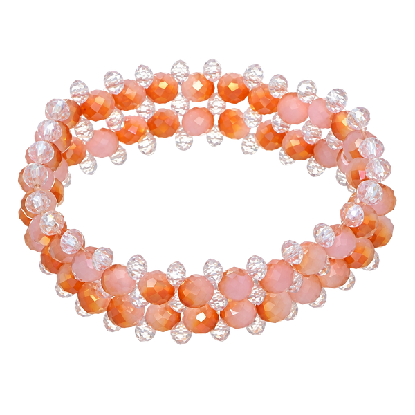 Pink & Topaz Beaded Bracelet