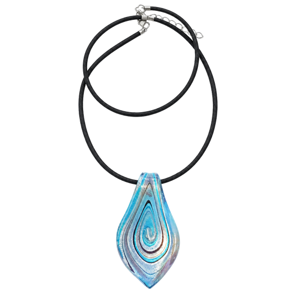 Blue Tone Art Glass Pendant