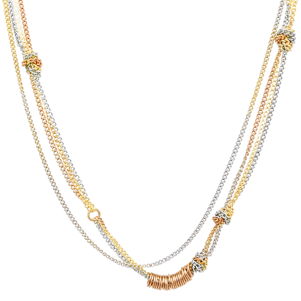 Mint & Gold Knotted Chain Madison Necklace