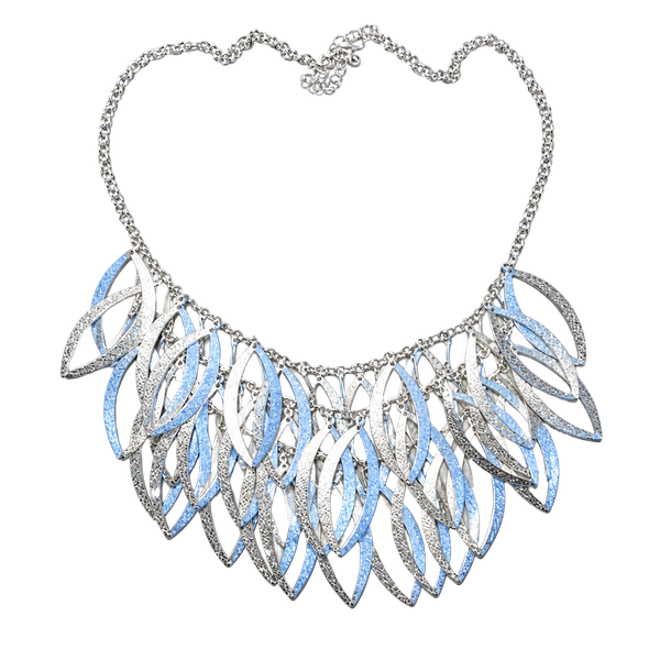 Silver 3 Layer Shiny Emanuelle Necklace