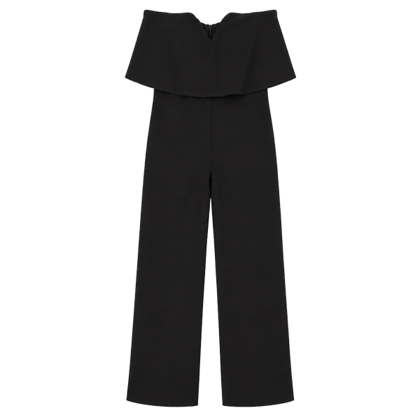 Lulus Strapless Jumpsuit Size S Black Popover Overlay