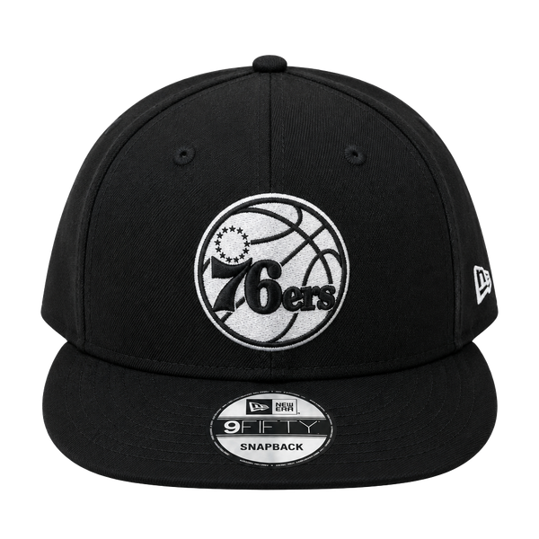 New Era Philadelphia 76ers 9FIFTY Snapback Hat One Size Black