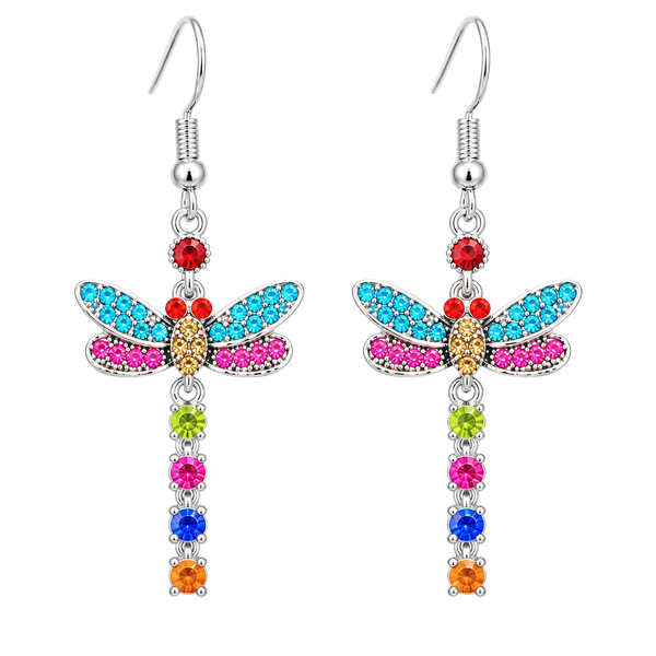 Dragonfly Crystal Earrings